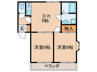 ドミール小柳町B棟【2階】の間取り