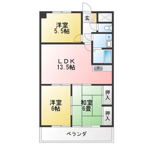 フローレンス三河安城【1階】の間取り