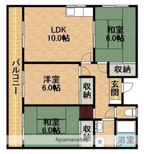 ライムリゾート八坂II【2階】の間取り