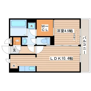 シャテーニュ【2階】の間取り