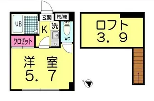 ペパンシェソワ【3階】の間取り