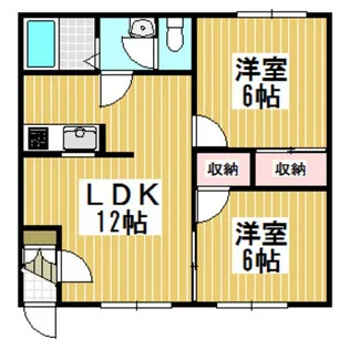 Mハイツ中島2【2階】の間取り