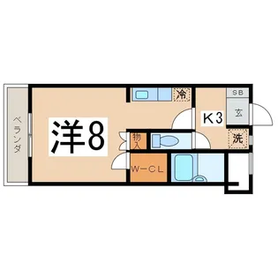 アメニティー・K A棟【1階】の間取り