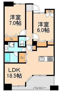 ロイヤルパークス西新井【3階】の間取り