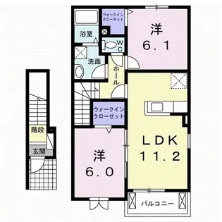 ヴェルデ・リエールII【2階】の間取り