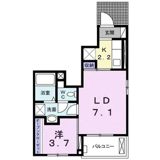 オレンジパークII成岩A【1階】の間取り