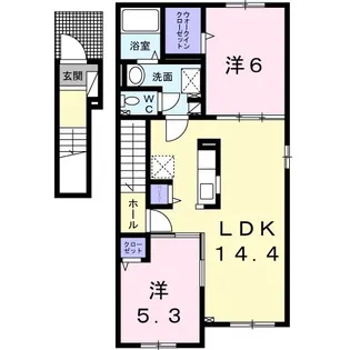 ブルースカイ【2階】の間取り