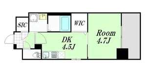 ワールドアイ大阪West Gate【7階】の間取り