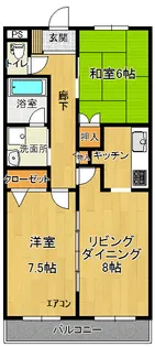 タウンコート駅南 203【2階】の間取り