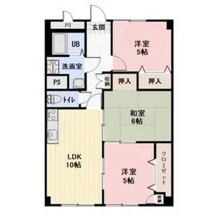 グリーンシティ岩倉【4階】の間取り