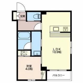 セルディーナ下新本町【1階】の間取り