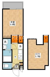 デ・クメール貝津【2階】の間取り
