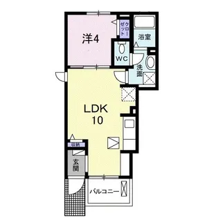 コーポラス誉【1階】の間取り