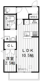 スクエア都立家政【3階】の間取り