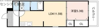 フジパレス鴫野東ウエスト【3階】の間取り