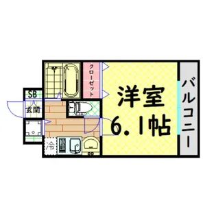 プレサンス難波OCAT前【6階】の間取り