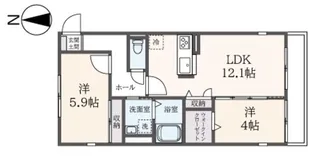 リバーシビック【2階】の間取り