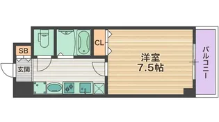 梅田エクセルハイツ【9階】の間取り
