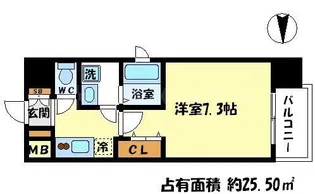 Lala place 梅田東シエスタ【9階】の間取り