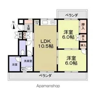 アムス厚木【3階】の間取り