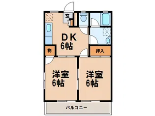 こばやハイツ【2階】の間取り