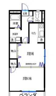コーポ高階【1階】の間取り