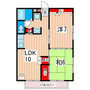 ラージ・ウッド【1階】の間取り