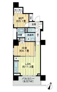 ローレルアイ千代田淡路町【6階】の間取り