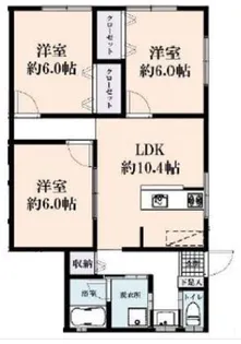 【クロノス宿河原】【2階】の間取り