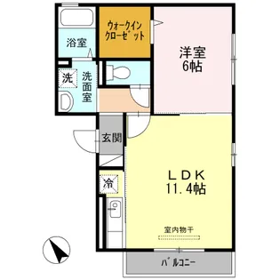 兵庫県三木市大塚【アパート】の間取り