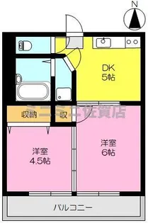 キープビル西棟【3階】の間取り