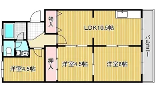 ハイツTDK【2階】の間取り