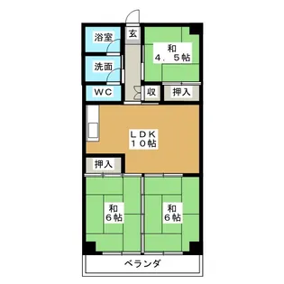 アーバンハイツ【4階】の間取り