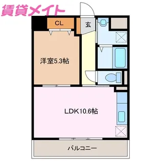 塔世西裏MSビル【3階】の間取り