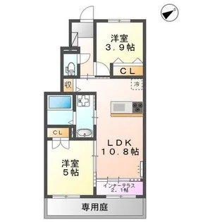 happy heim【1階】の間取り