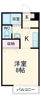 カーザ・ペケーナB【1階】の間取り
