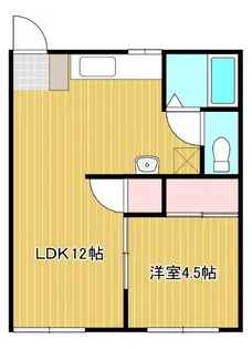 コーポやすらぎA【1階】の間取り