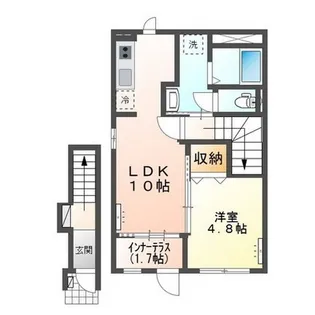 1LDKの間取り画像