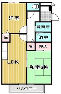 ハイツサンライフ郡家【2階】の間取り