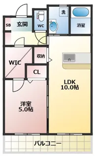 1LDKの間取り画像