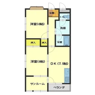 ハイツ速星【2階】の間取り