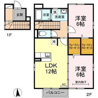 ブランシェコート D【2階】の間取り