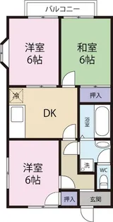 ハイツ佐野【1階】の間取り
