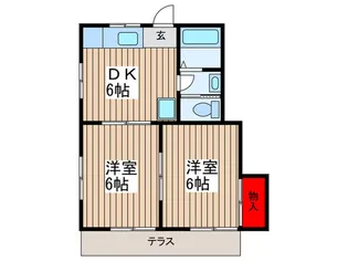 第2秋山コーポ【1階】の間取り
