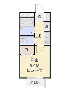 クレージュミホ【1階】の間取り