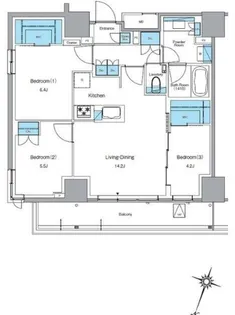 ルフォンプログレ渋谷ヒルトップ【14階】の間取り