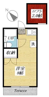 東京都日野市東豊田2【アパート】の間取り