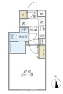 COMPOSITE目黒鷹番【5階】の間取り