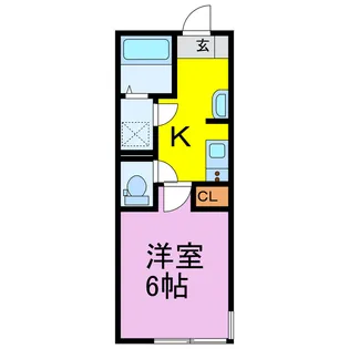 1Kの間取り画像