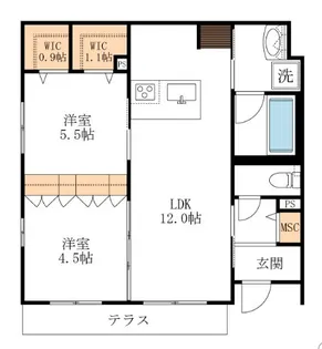 神奈川県川崎市宮前区馬絹5【マンション】の間取り